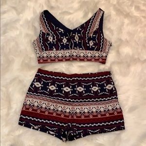 Two piece Crop shorts set